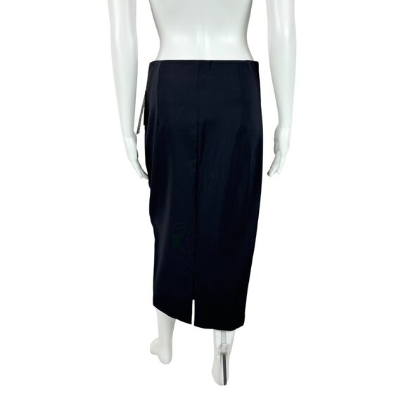 XOXO Black Skirt Womens Size Medium 00's High Waist Pencil Wiggle Retro - Picture 8 of 10